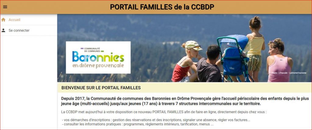 Portail Familles Page accueil 